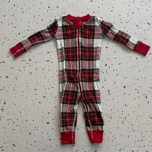 👶🏽 HANNA ANDERSON - CHRISTMAS PLAID HOLIDAY HANNAJAMS SLEEPER FOOTED PAJAMA